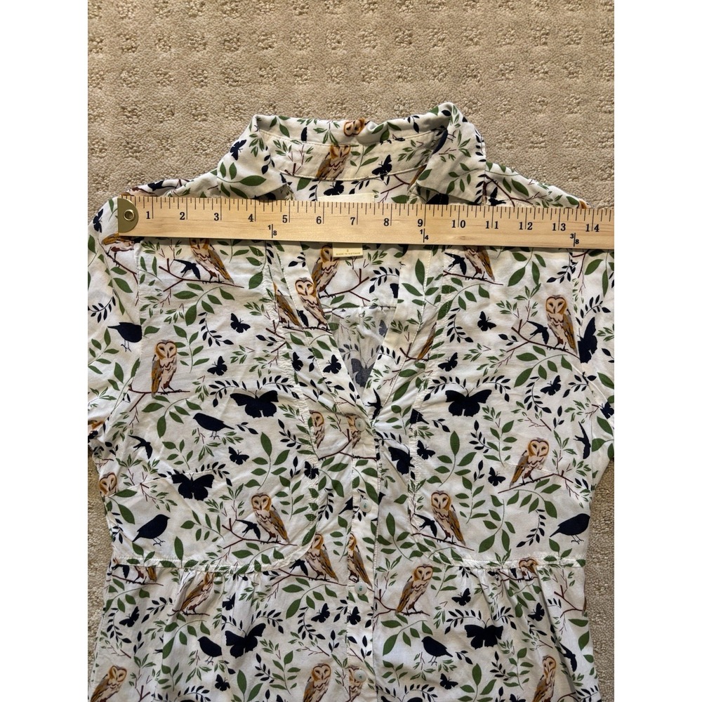 Anthropologie Maeve Woodland Walk Tunic Top Size 2 Boho Whimsy Festival Indie - Picture 10 of 12